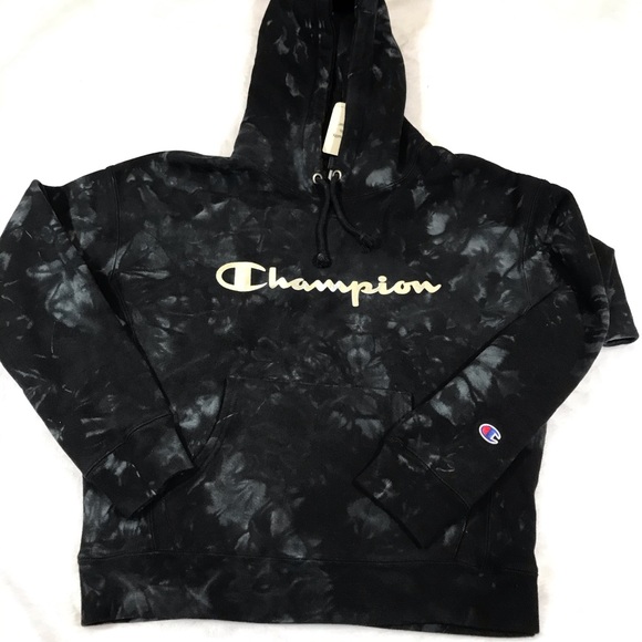 champion scrunch dye script c hoodie